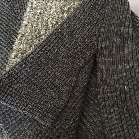 Carbon2Cobalt Sweater Pullover Gray Medley Quarter 1/4 Zip Knit Panel Sz Large - Picture 5 of 5